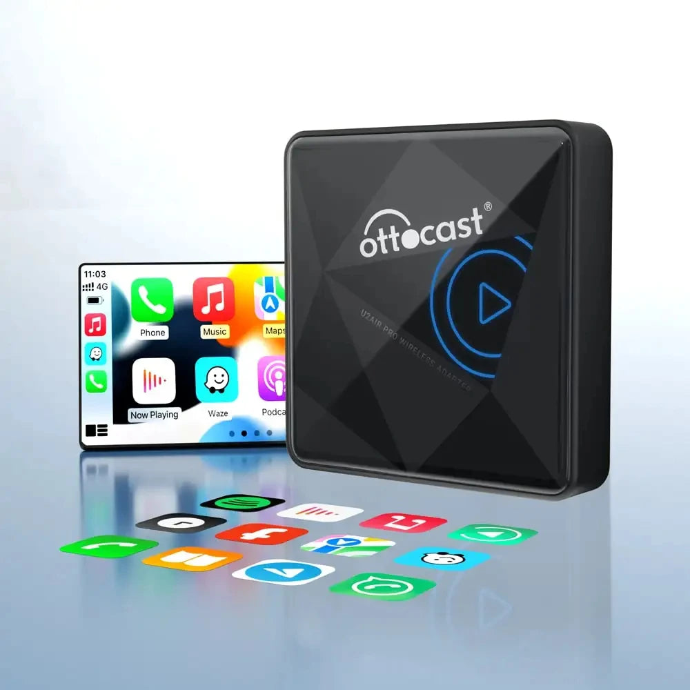 OTTOCAST U2 Air PRO Wired To Wireless CarPlay Adapter USB Dongle Smart Ai Box Car Accessories for VW Nissan Ford Volvo Kia Benz