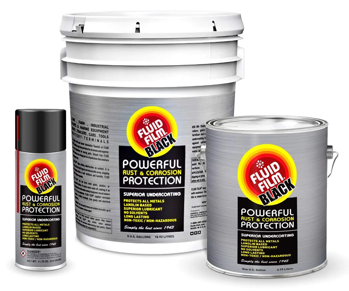 Black Non-Aerosol, Long Lasting Corrosion, Penetrant & Lubricant, Anti-Rust Coating, Protects All Metals in Marine -New
