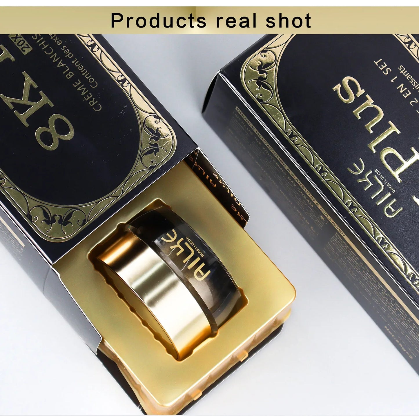 AILKE Whitening Face Cream, Reduce Dark Spots, Sun Spots, Reduce Melanin, With Collagen, Glutathione, For All Skin Types