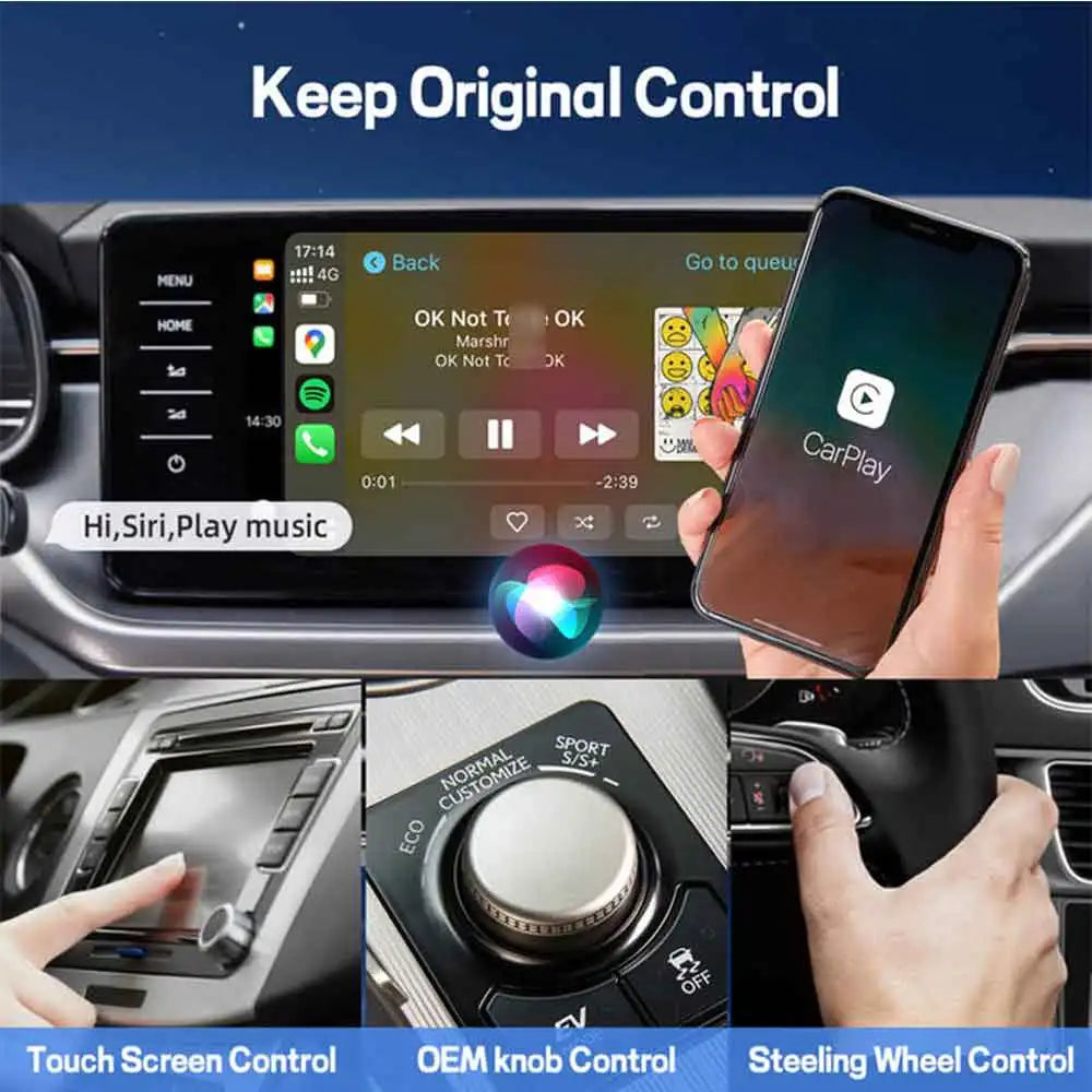 OTTOCAST U2 Air PRO Wired To Wireless CarPlay Adapter USB Dongle Smart Ai Box Car Accessories for VW Nissan Ford Volvo Kia Benz