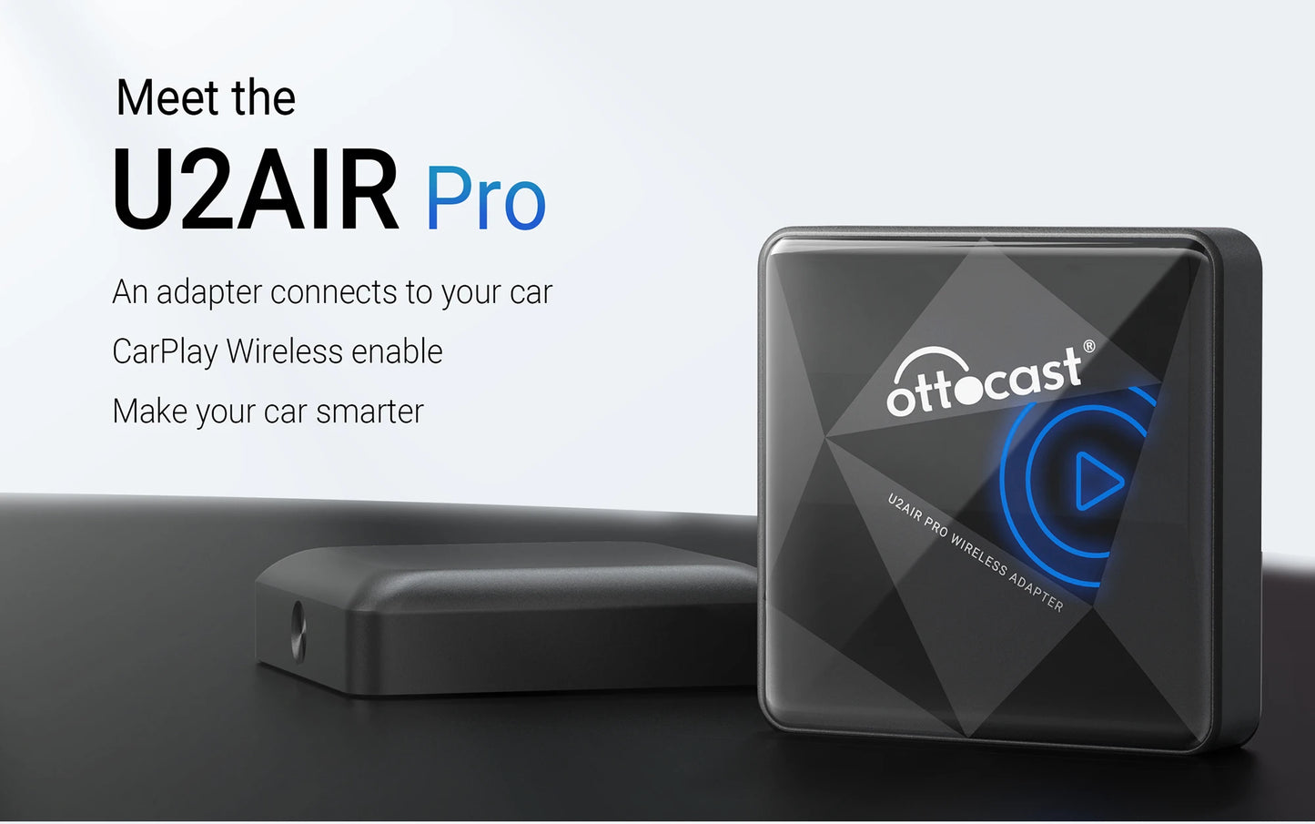 OTTOCAST U2 Air PRO Wired To Wireless CarPlay Adapter USB Dongle Smart Ai Box Car Accessories for VW Nissan Ford Volvo Kia Benz