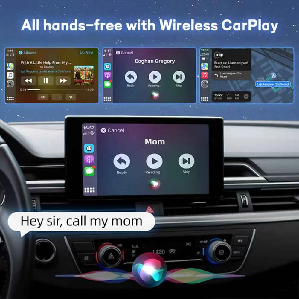 OTTOCAST U2 Air PRO Wired To Wireless CarPlay Adapter USB Dongle Smart Ai Box Car Accessories for VW Nissan Ford Volvo Kia Benz