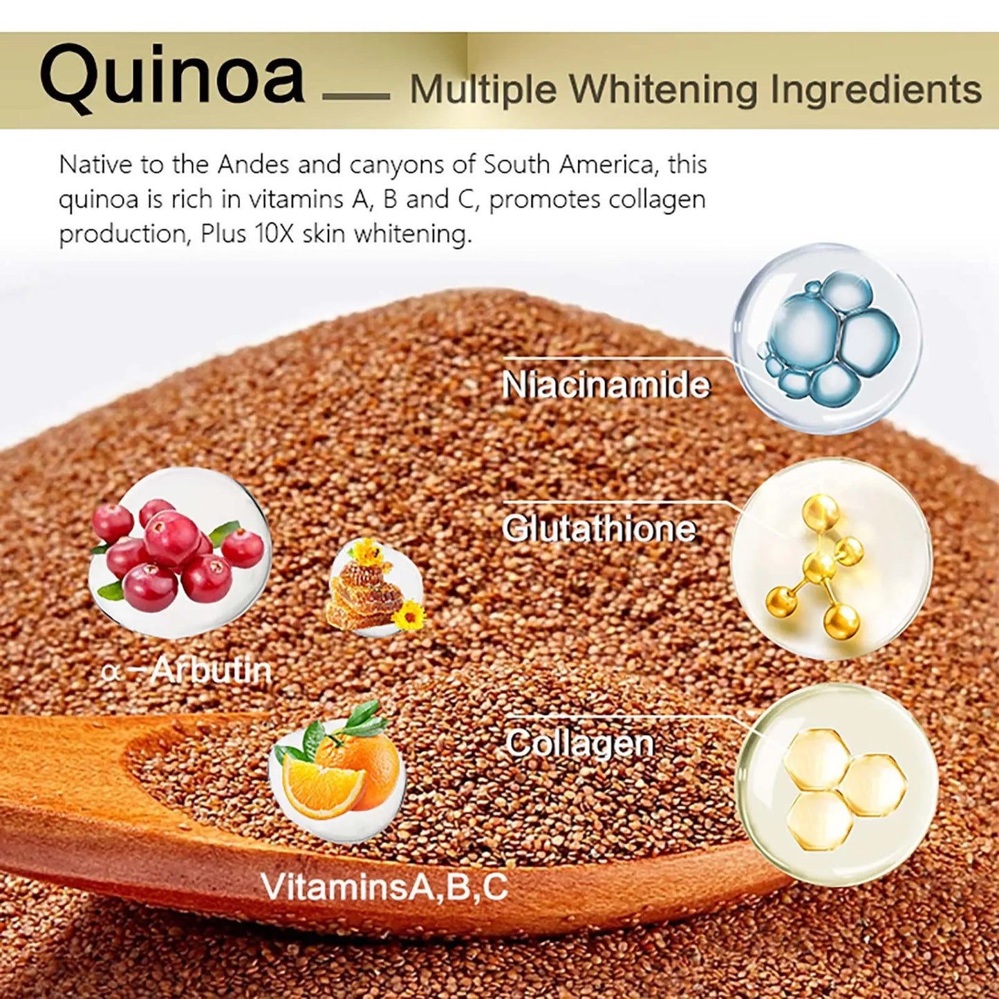 AILKE Whitening Face Cream, Reduce Dark Spots, Sun Spots, Reduce Melanin, With Collagen, Glutathione, For All Skin Types
