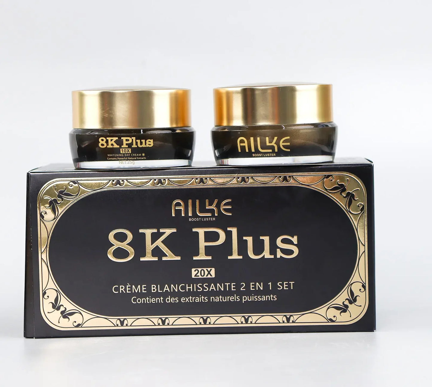 AILKE Whitening Face Cream, Reduce Dark Spots, Sun Spots, Reduce Melanin, With Collagen, Glutathione, For All Skin Types