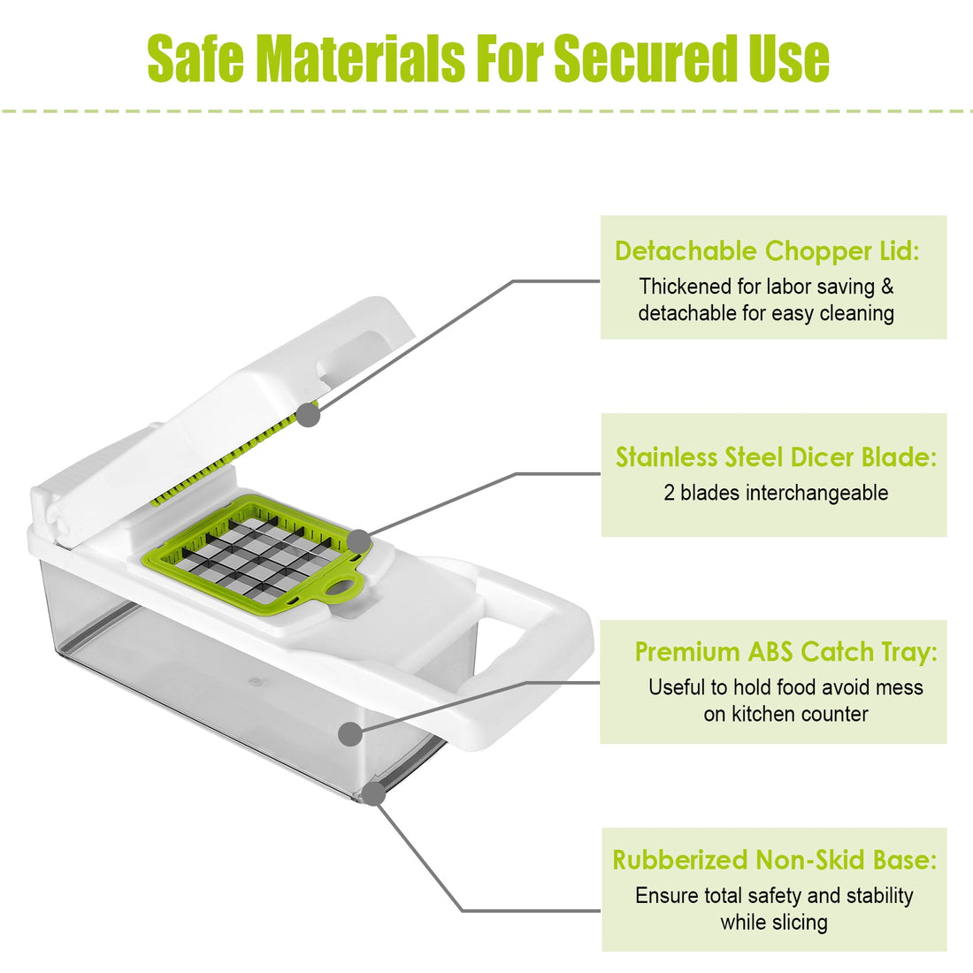 1Set 12 In 1 Vegetable Chopper With Container Kitchen Food Slicer