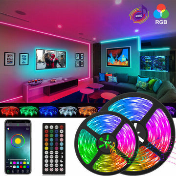 5050 RGB LED Strip Bluetooth Remote Lights TV Back Lights For Bar Room