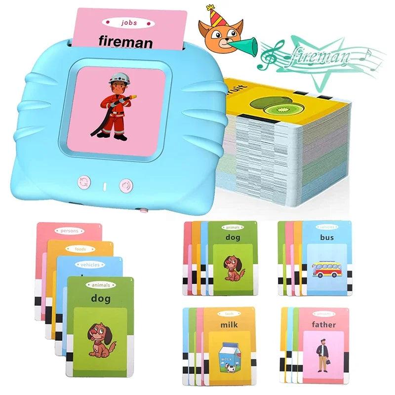 Kids English Word Games Talking Flash Cards Learning English Machine Education Electronic Book Toddlers Language Reading Helper - JZ collection