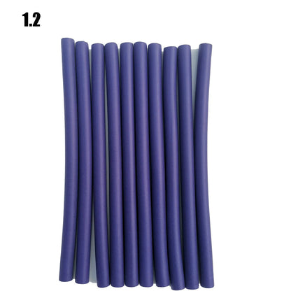 Flexible Hair Curling Rods – 10PCS No-Heat Soft Foam Hair Rollers