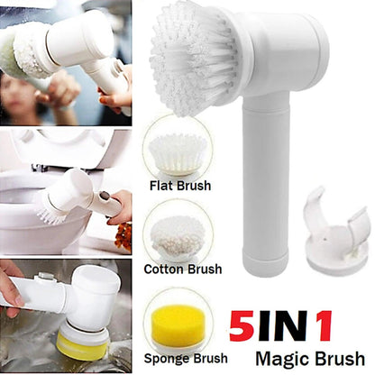 5-in-1 Handheld Bathtub Electric Brush Cleaner Scrubber for Kitchen Bathroom Cordless Cleaning Tool for Toilet Tub Home Sink - JZ collection