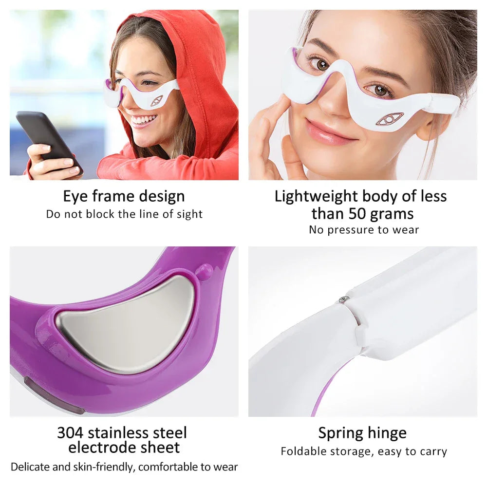 Electric Eye Massager Anti Wrinkle Aging Eye Care Beauty Tool Massage Rechargeable Eye Fatigue Relief Device