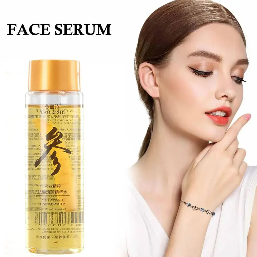 Ginseng Face Serum Lifting Firming Anti-aging Essential Oil Anti Wrinkle Fade Fine Line Nourishing Moisturizing Skin Care 120ml