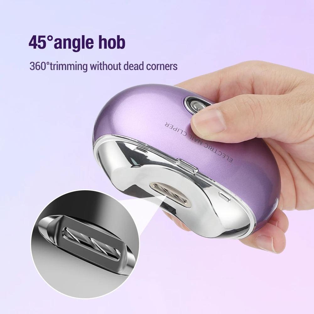 Electric Nail Clippers Rechargeable Mini Household Nail Trimming Machine for Children Adults Portable Automatic Nail Trimmer - JZ collection