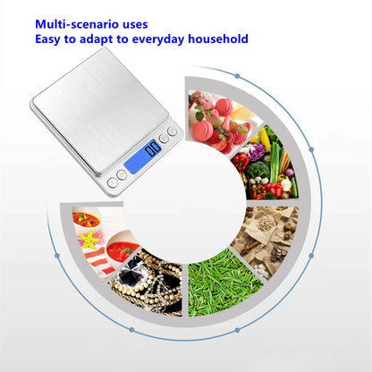 Digital Kitchen Scale – 500g x 0.01g Precision Food & Jewelry Scale with LCD Display