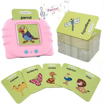 Kids English Word Games Talking Flash Cards Learning English Machine Education Electronic Book Toddlers Language Reading Helper - JZ collection