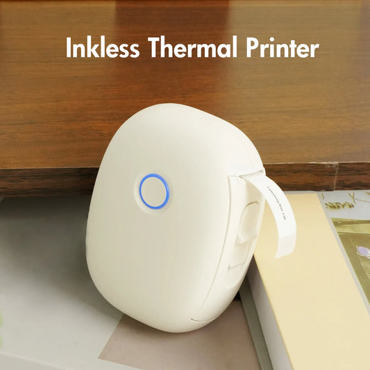 Mini Portable Wireless Thermal Printer – Bluetooth Inkless Label Maker with Sticker Paper