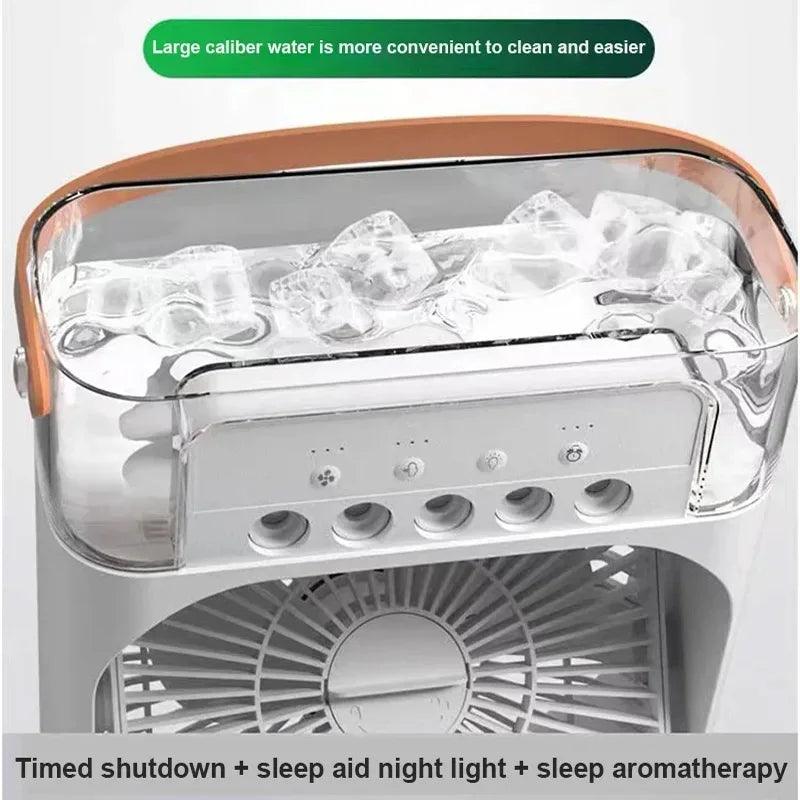 Portable 3 In 1 Fan AIr Conditioner Household Small Air Cooler LED Night Lights Humidifier Air Adjustment Home Fans Dropshipping - JZ collection