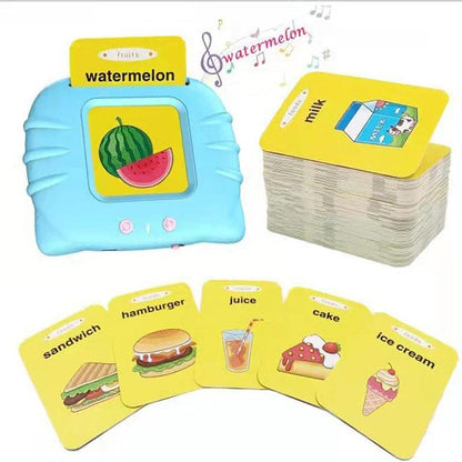 Kids English Word Games Talking Flash Cards Learning English Machine Education Electronic Book Toddlers Language Reading Helper - JZ collection