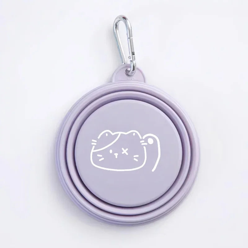 Foldable Silicone Pet Bowl – Portable Food & Water Container for Dogs and Cats