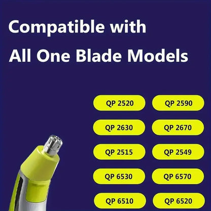 Nose Hair Trimmer Stainless Steel Nose & Ear and Eyebrows Trimmers for One Blade Pro 360/QP6530/QP6510/QP6520 ﻿