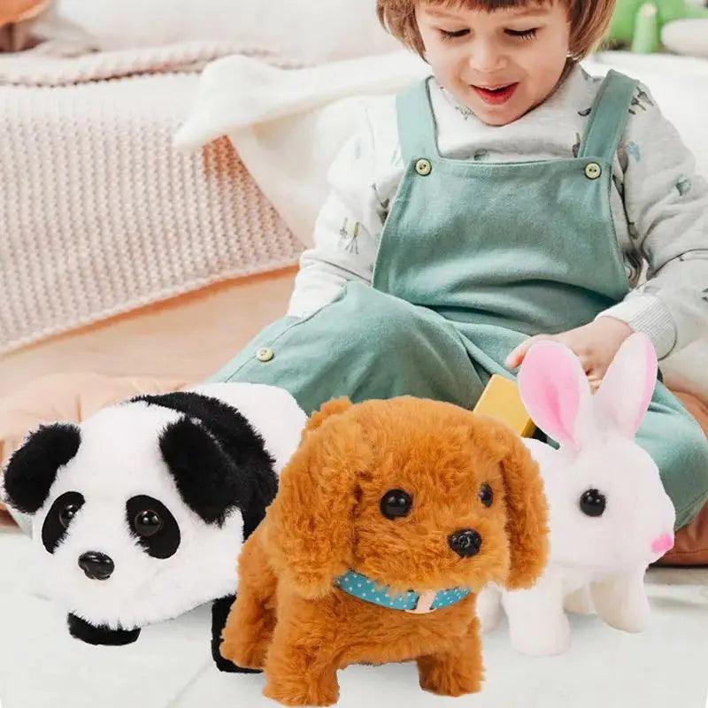 Baby Toy Dogs That Walks and Barks Tail Wagging Plush Interactive Electronic Pets Puppy Montessori Toys for Girls Toddlers Kids - JZ collection