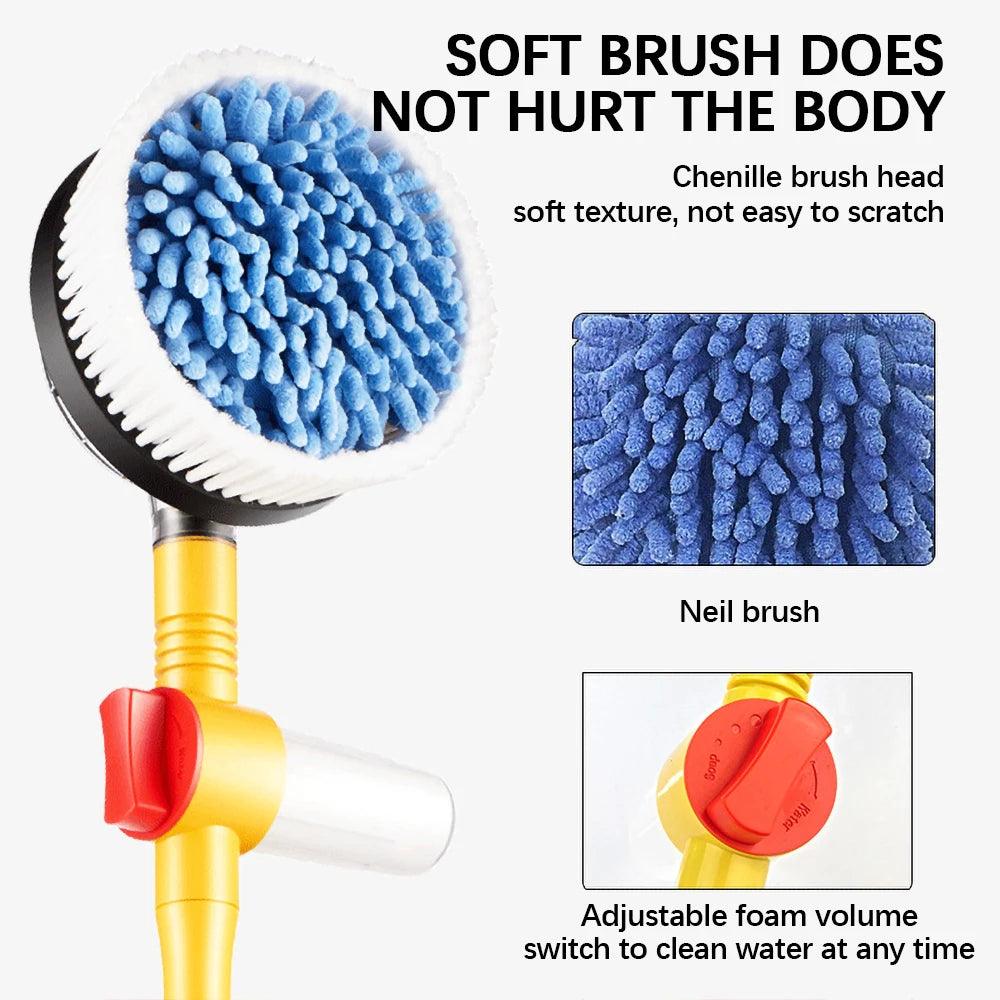 1pc Car Cleaning Brush Washing Tools Foam Brush Long Handle Automatic Rotary Broom Cleaning Tools Auto Accessories - JZ collection