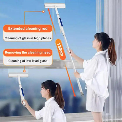 Double-Sided Spray Expansion Window Cleaner Spray Window Cleaner 2 In 1 Window Squeegee With Spray Bottle Window Cleaning - JZ collection