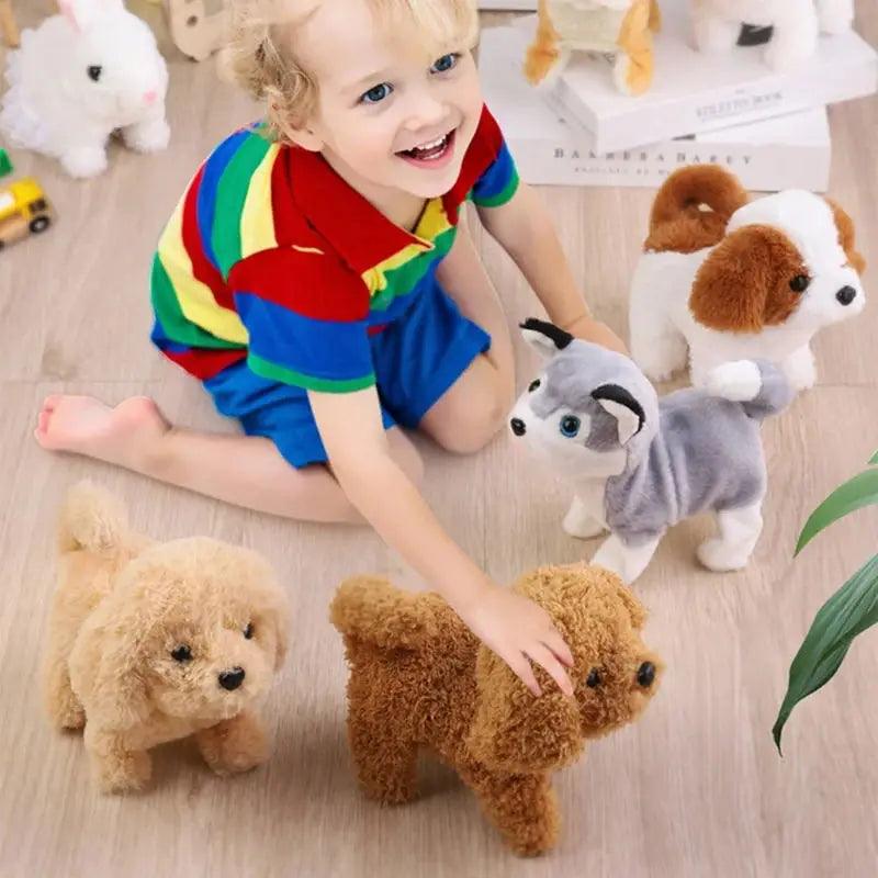 Baby Toy Dogs That Walks and Barks Tail Wagging Plush Interactive Electronic Pets Puppy Montessori Toys for Girls Toddlers Kids - JZ collection