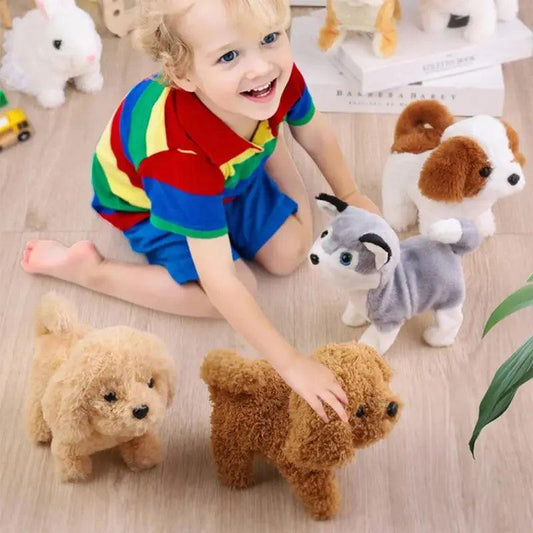 Baby Toy Dogs That Walks and Barks Tail Wagging Plush Interactive Electronic Pets Puppy Montessori Toys for Girls Toddlers Kids - JZ collection