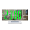 180° Arm Projection Alarm Clock Time Temperature USB Plug-in Digital Alarm Clock Snooze Table Clock 12/24H Projector LED Clock - JZ collection
