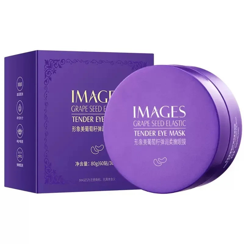 Grape Anti-aging Moisturizing Collagen Eye Mask Anti Dark Circles Dry Eyes Masks Beauty Skin Care Eye Patches 60Pcs