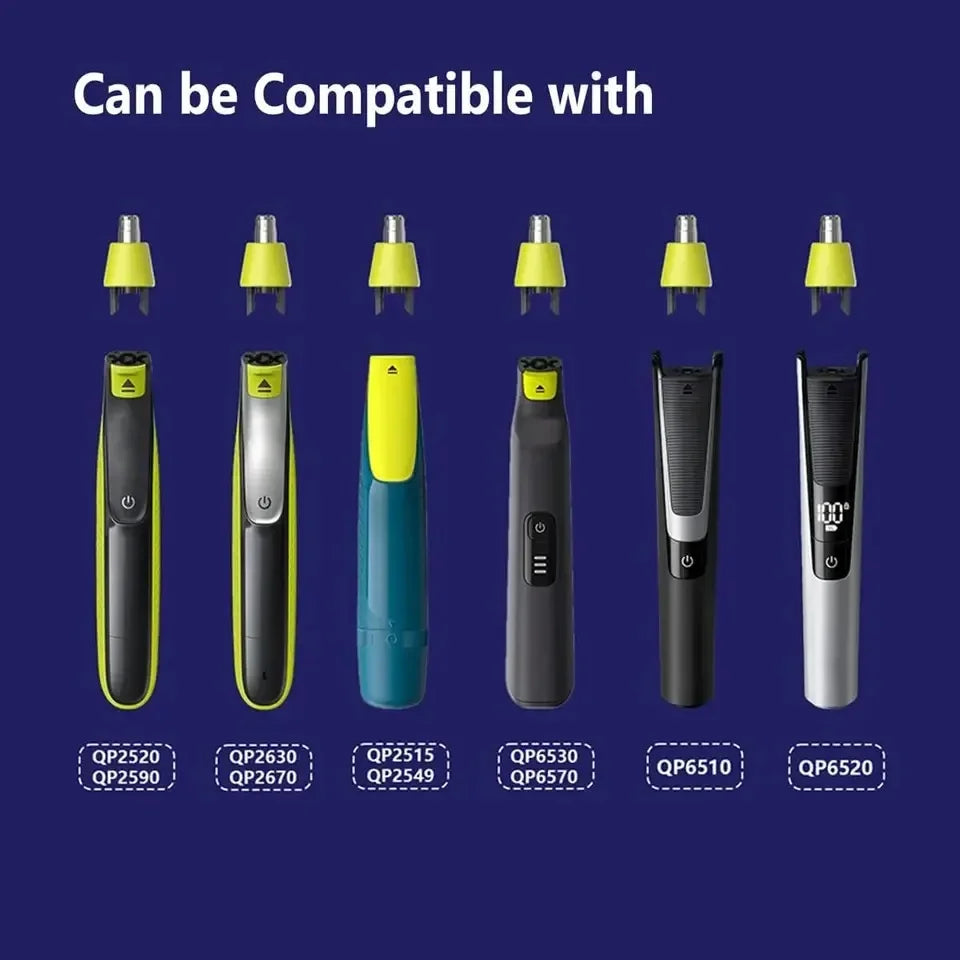Nose Hair Trimmer Stainless Steel Nose & Ear and Eyebrows Trimmers for One Blade Pro 360/QP6530/QP6510/QP6520 ﻿