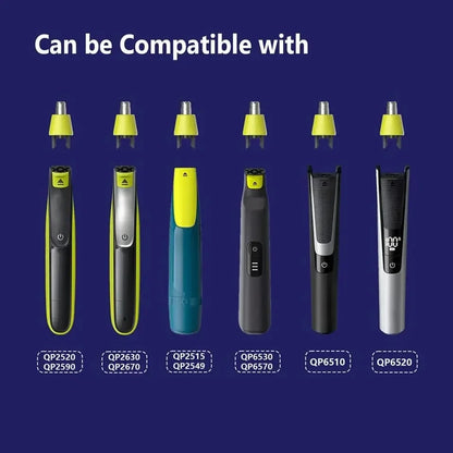 Nose Hair Trimmer Stainless Steel Nose & Ear and Eyebrows Trimmers for One Blade Pro 360/QP6530/QP6510/QP6520 ﻿