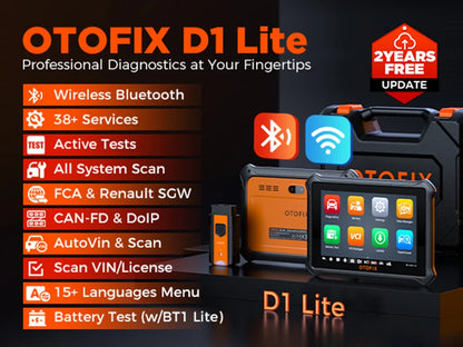 OTOFIX D1 LITE OBD2 Scanner Car Diagnostic Tool Bluetooth Wireless Bi-Directional Control OBD Automotive Scan Tool Active Test