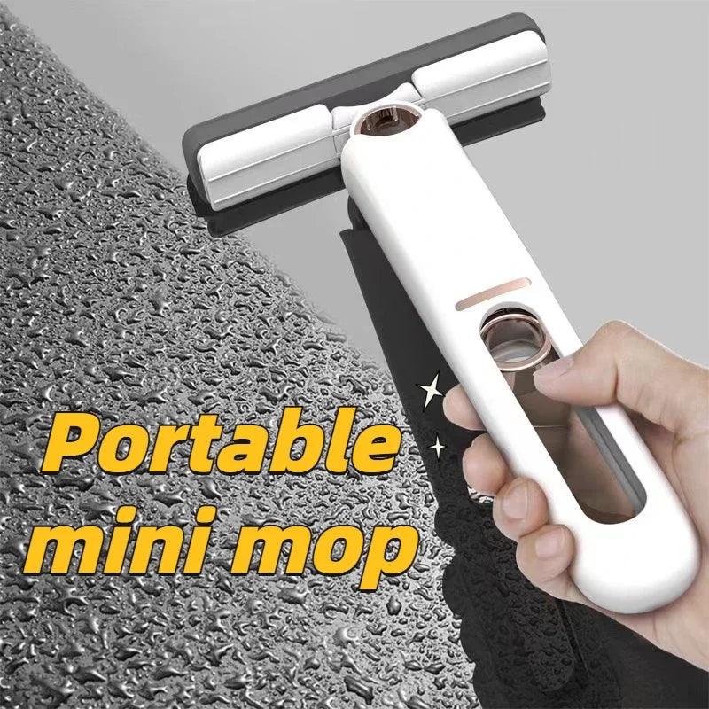 Mini Mop Powerful Squeeze Mini Mop Folding Home Cleaning Mops with Self-squeezing Floor Washing Mops Desk Window Car Clean Tools - JZ collection