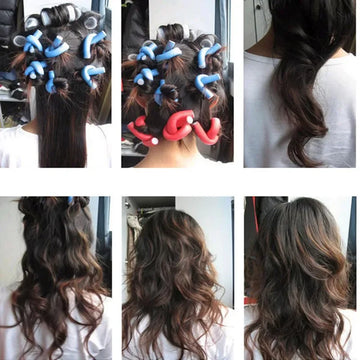 Flexible Hair Curling Rods – 10PCS No-Heat Soft Foam Hair Rollers