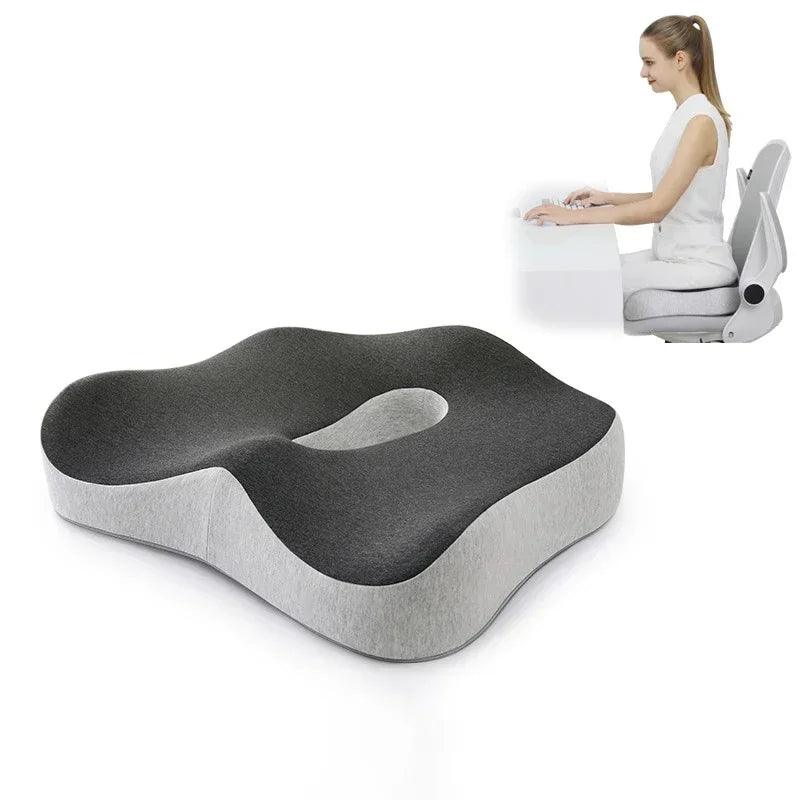 Memory Foam Office Chair Cushion Car Seat Support Waist Pillow Massage Lumbar Orthopedic Pillow Buttock Coccyx Cushion Back Pads - JZ collection