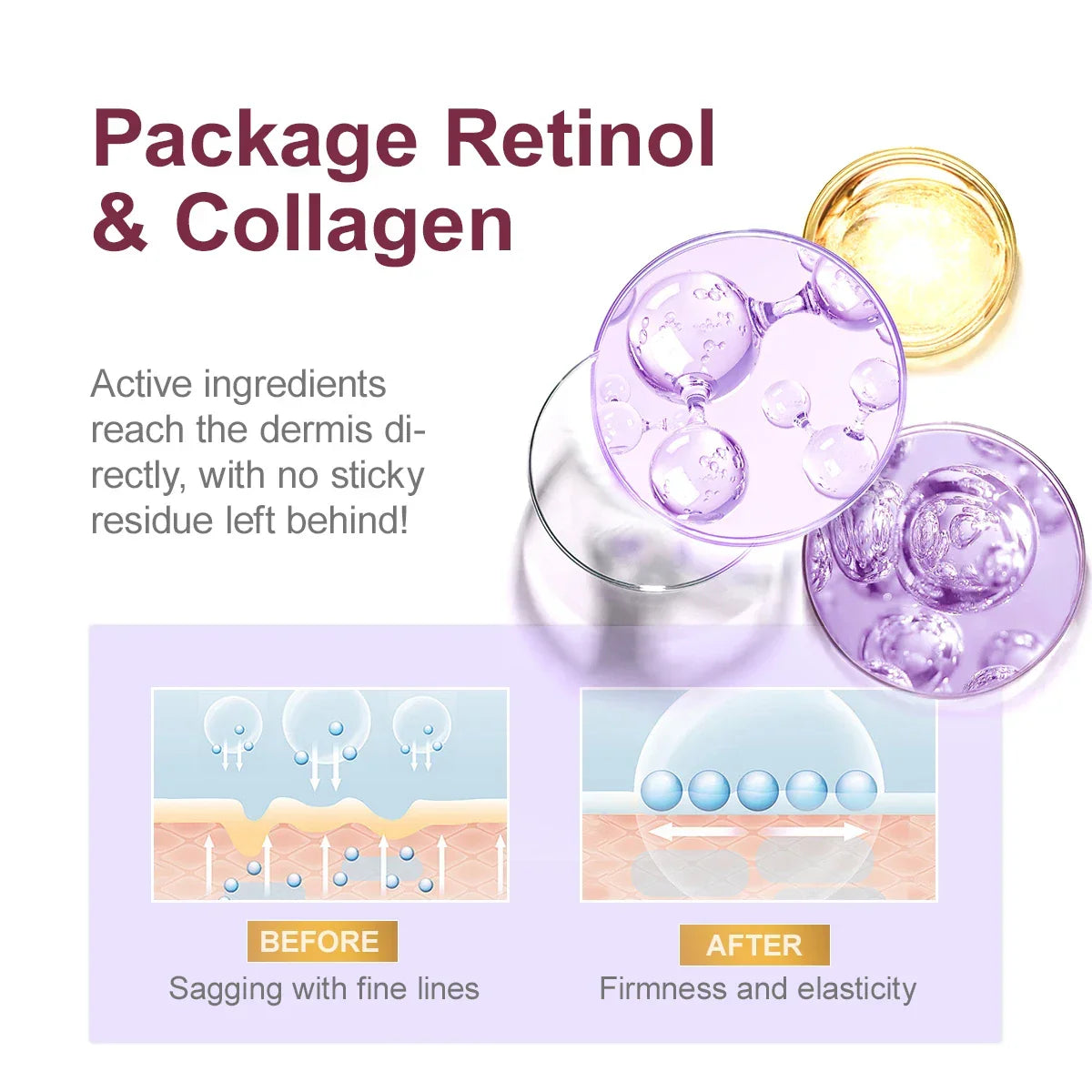 Retinol Anti Wrinkle Aging Face Serum Smooth Moisturizing Fade Fine Line Firming Nourishing Essence Moisturiz Facial Serum
