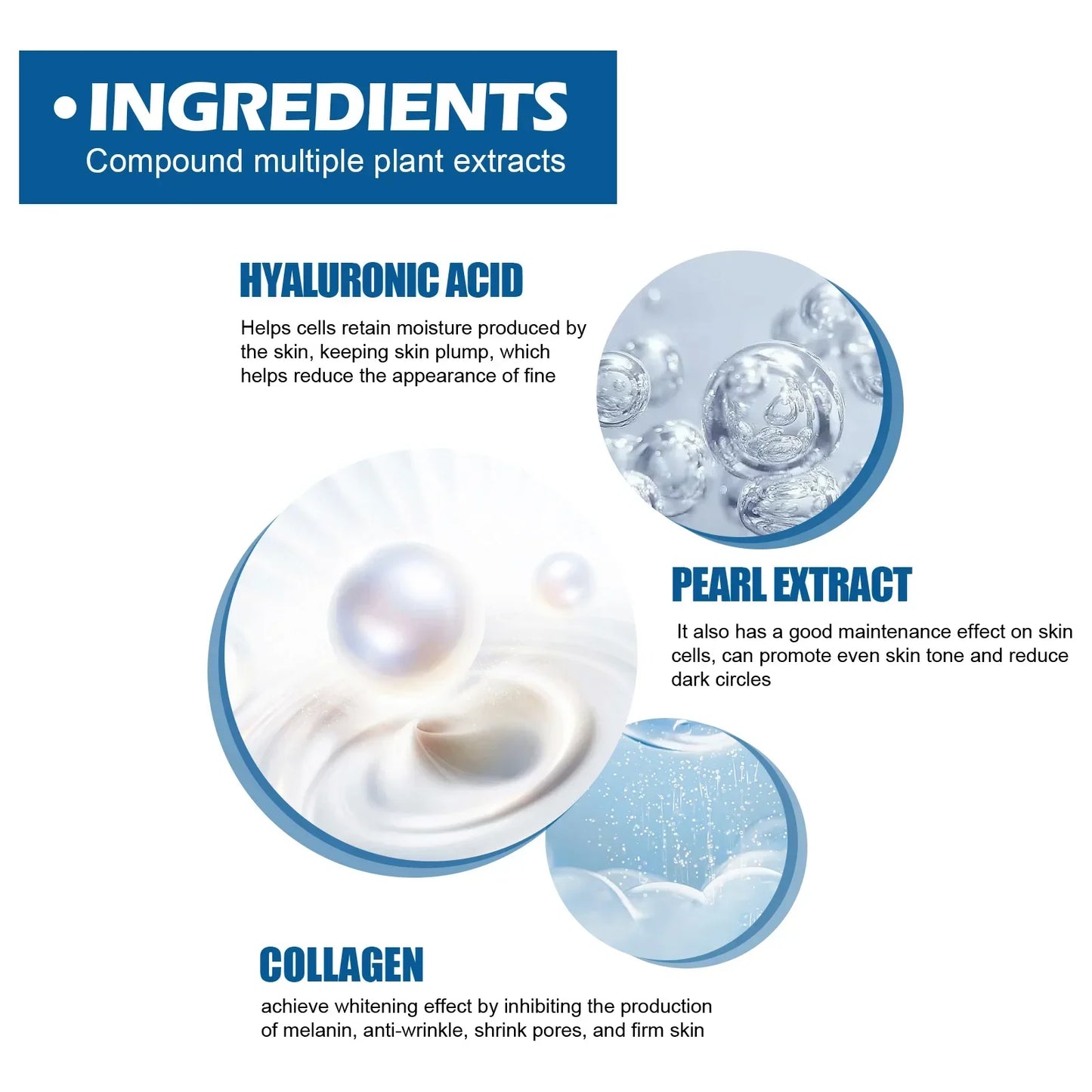 EELHOE Collagen Eye Mask Lightens Fine Lines and Dark Circles Hydrates, Moisturizes, Firms and Lifts Crystal Eye Masks