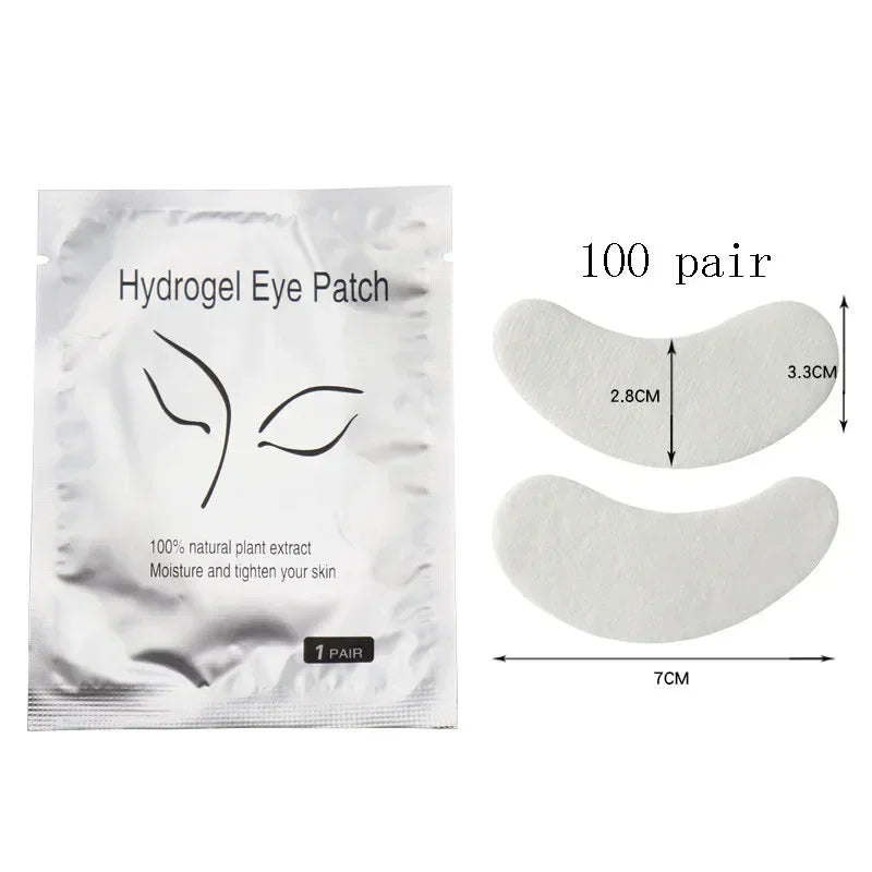 50/100/200 Pairs Eyelash Pad Gel Hydrogel Eye Patch Grafting Under Eye Paper Sticker Fox Wraps Eyelash Extension Makeup Tools
