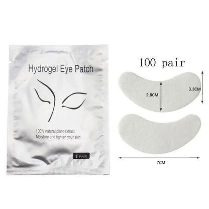 50/100/200 Pairs Eyelash Pad Gel Hydrogel Eye Patch Grafting Under Eye Paper Sticker Fox Wraps Eyelash Extension Makeup Tools