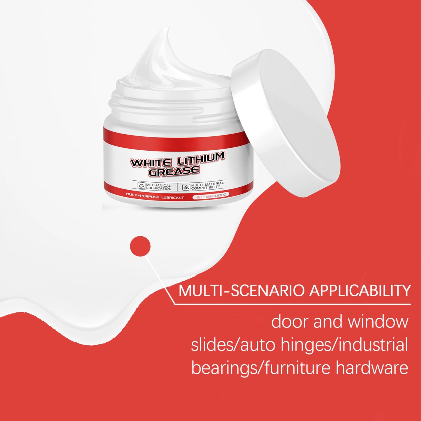 Multi-Purpose Automotive Lubricant Prevents Rust & Noise Hinge Lubricant for Car Doors Trunks & Window Tracks