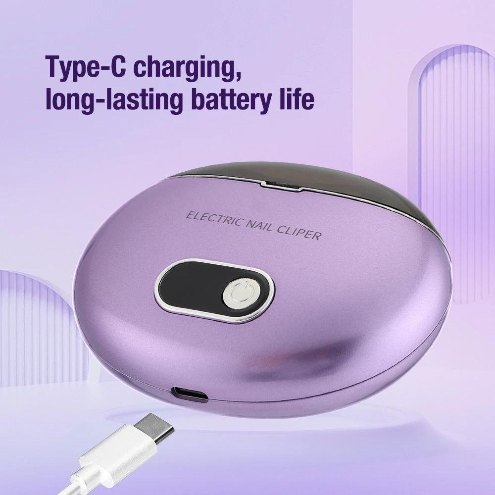 Electric Nail Clippers Rechargeable Mini Household Nail Trimming Machine for Children Adults Portable Automatic Nail Trimmer - JZ collection