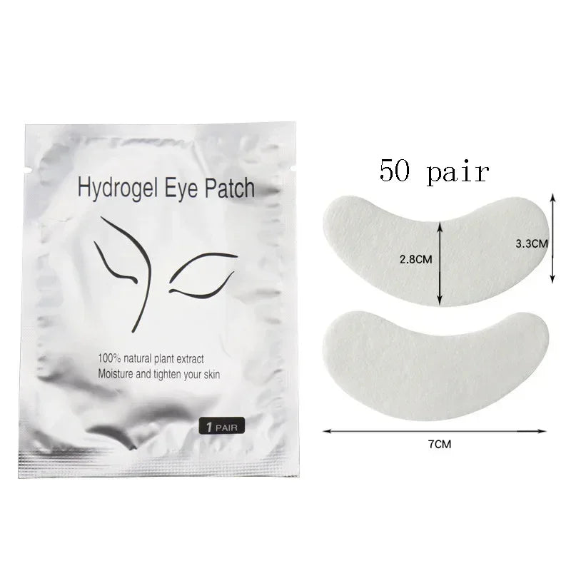 50/100/200 Pairs Eyelash Pad Gel Hydrogel Eye Patch Grafting Under Eye Paper Sticker Fox Wraps Eyelash Extension Makeup Tools
